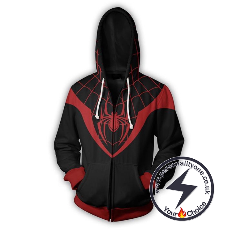 Spiderman Ultimate Spiderman Miles Morales Zip Up Hoodie Jacket